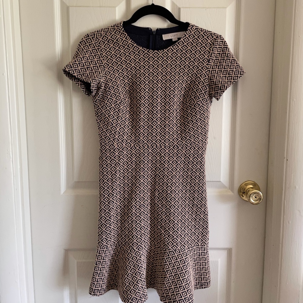 Tan and Black Loft Dress